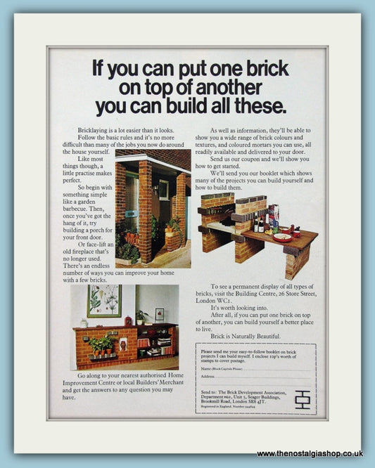 Brick Projects Booklet Original Advert 1975 (ref AD2493)