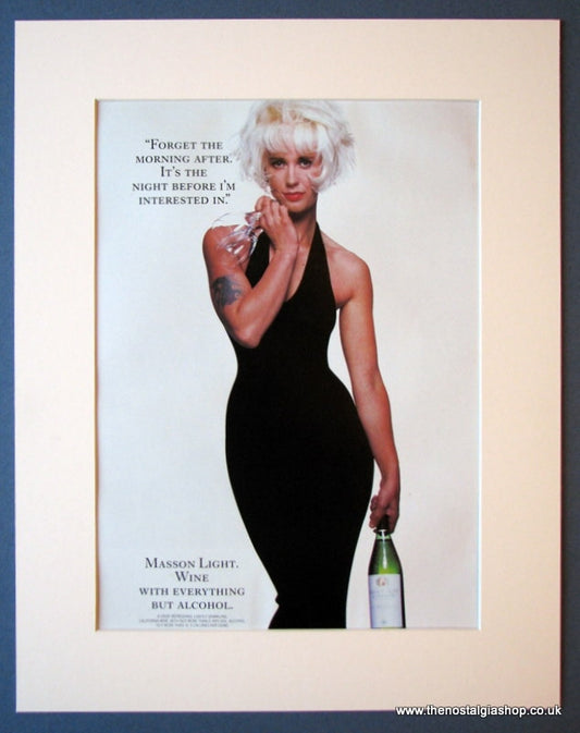 Masson Light Wine. Paula Yates. Original advert 1986 (ref AD1204)