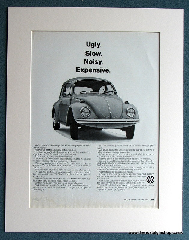 Volkswagen Beetle 1500 1968 Original Advert (ref AD1745) – The