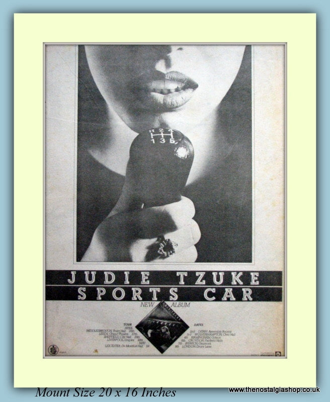 Judie Tzuke Sports Car Tour Dates April/May 1980 Original Advert (ref AD9274)