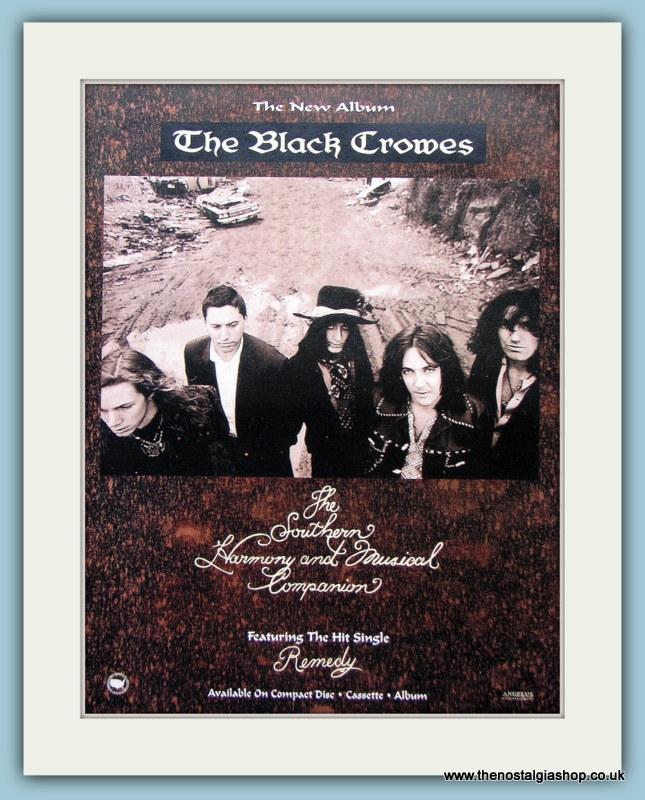 Black Crowes Remedy & The Southern Harmony And Musical Companion Set Of 2 Original Music Adverts 1992 (ref AD3504)