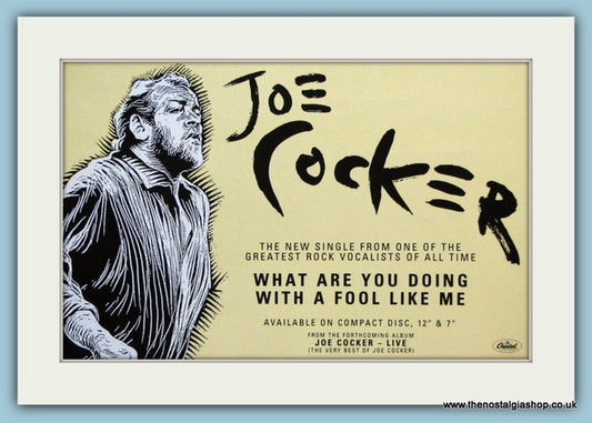 Joe Cocker Original Advert 1990 (ref AD1928)