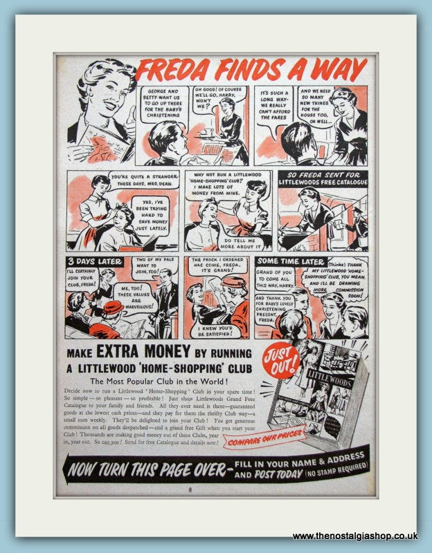 Littlewoods Catalogue Home Shopping Club Original Advert 1953 (ref AD3651)