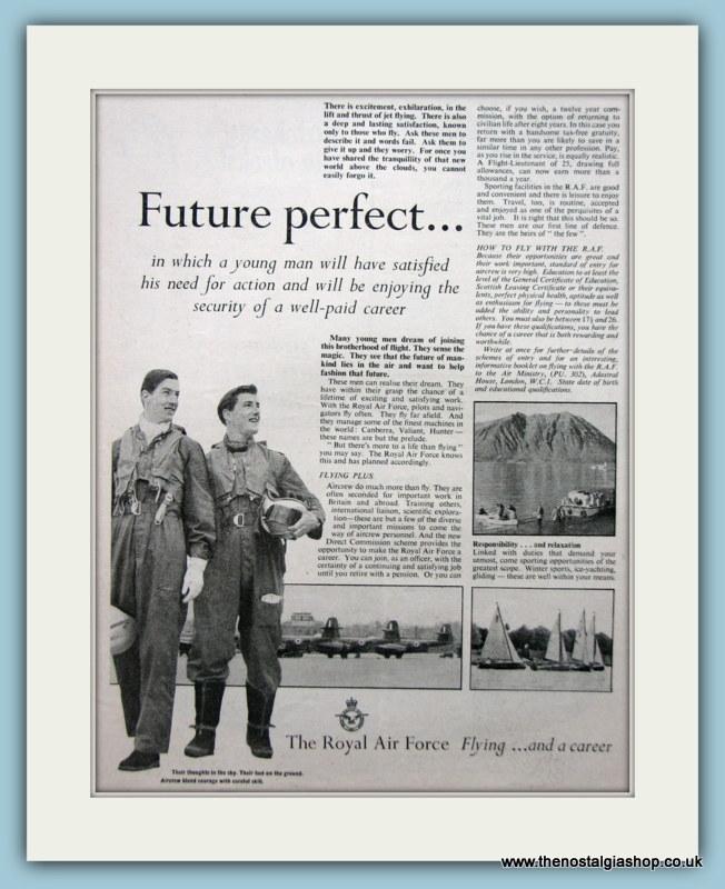 R.A.F Set Of 2 Original Adverts 1955 (ref AD6276)
