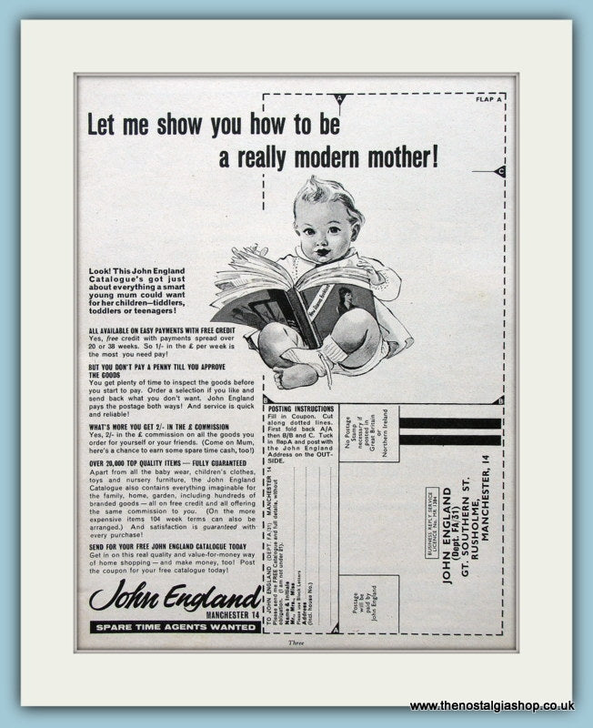 John England Catalogue Original Advert 1965 (ref AD4568)