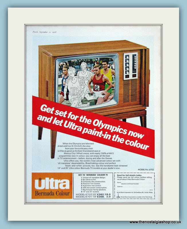 Ultra Bermuda Colour Television Original Advert 1968 (ref AD3011)