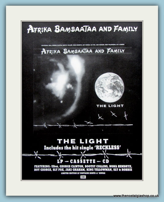 Afrika Bambaataa And Family 1988 Original Advert (ref AD3067)