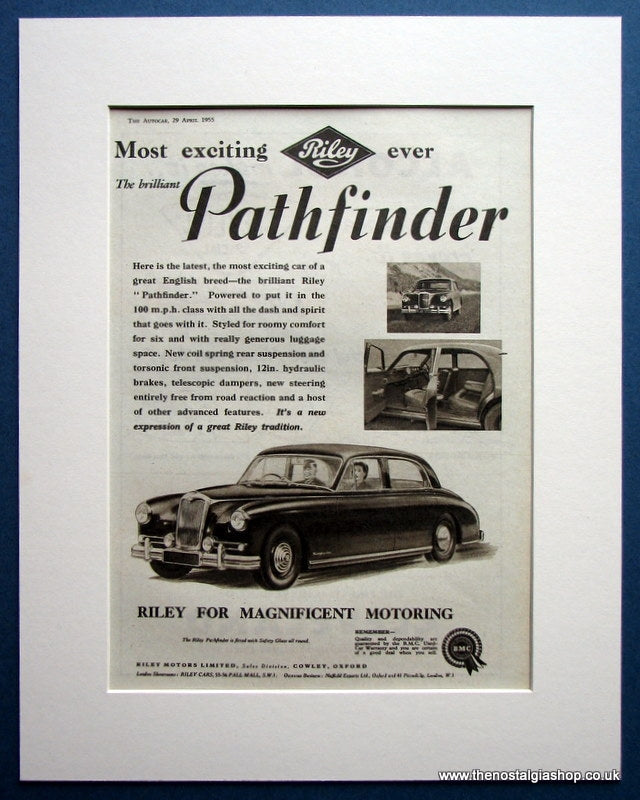 Riley Pathfinder 1955 Original Advert (ref AD1620)
