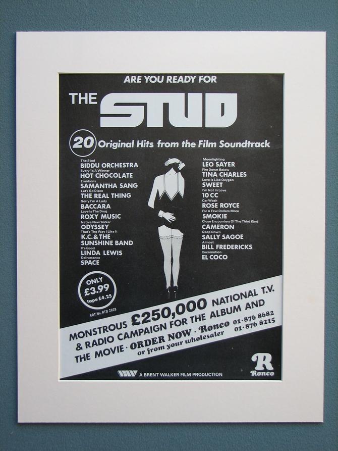 The Stud 1978 Original advert x 2 (ref AD630)