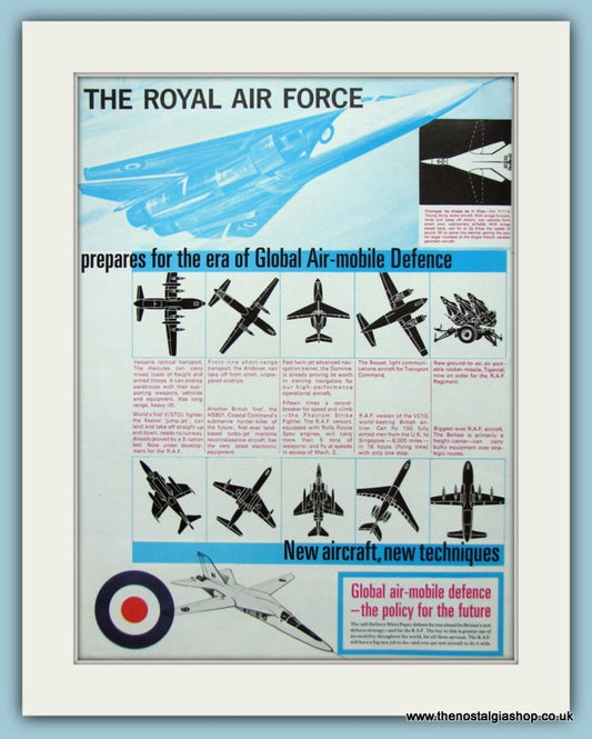 R.A.F Global Air - Mobile Defence Original Advert 1966 (ref AD6286)
