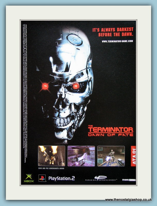 Terminator Dawn Of Fate Computer Game Original Advert 1984 (ref AD3976)