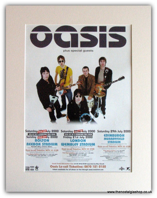 OASIS UK Tour Advert 2000 (ref AD255)