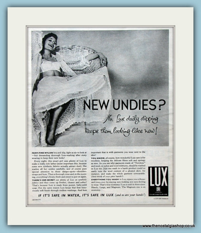 Lux Washing Powder Original Advert 1960 (ref AD4493)