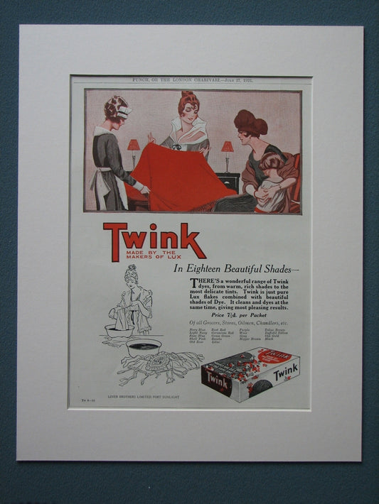 Twink Dye 1921 Original Advert (ref AD862)