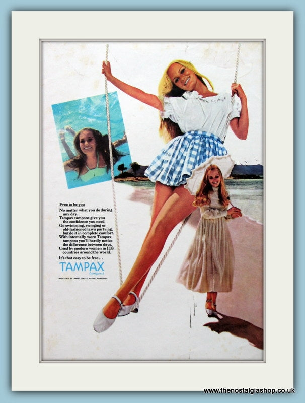 Tampax Tampons Original Advert 1970 (ref AD4587)
