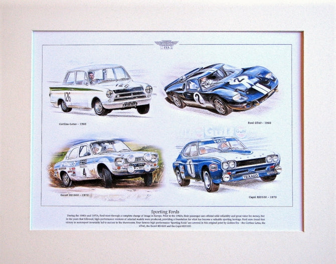 Ford - Sporting Fords Mounted print