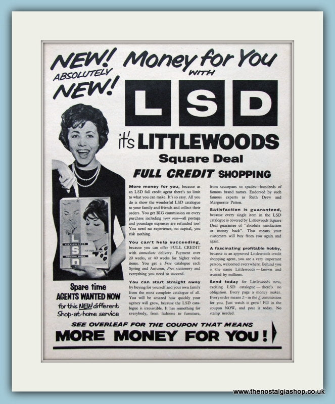 Littlewoods Square Deal LSD Catalogue Original Advert 1965 (ref AD4569)