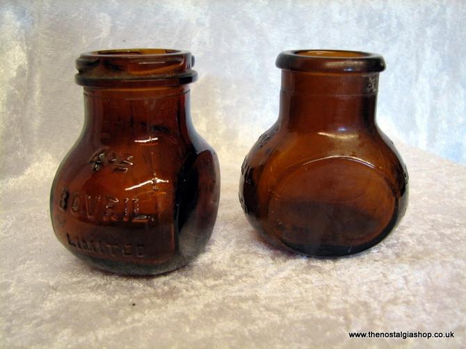 Bovril Bottles x 2. (ref nos057)