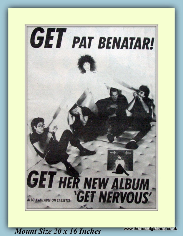 Pat Benatar Get Nervous Original Advert 1982 (ref AD9318)