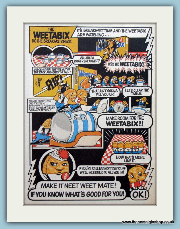 Weetabix Breakfast Check Original Advert 1983 (ref AD6433)