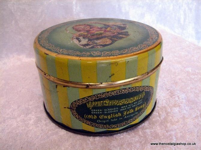 Wilkin's Greensleeves Fruit Bon Bons. Vintage Tin (ref nos052)