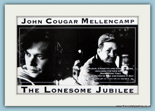 John Cougar Mellencamp Original Advert 1988 (ref AD1874)