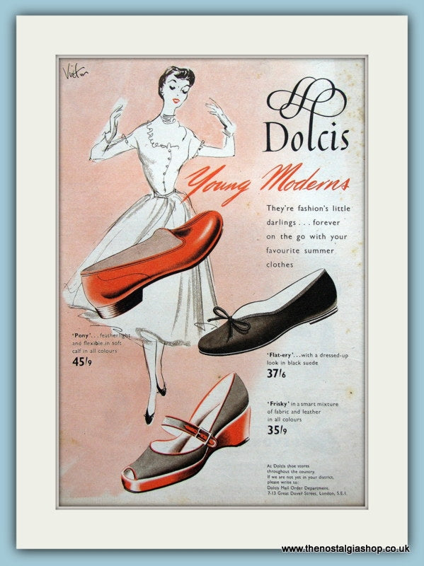Dolcis Shoes. Original Advert 1952 (ref AD3554)