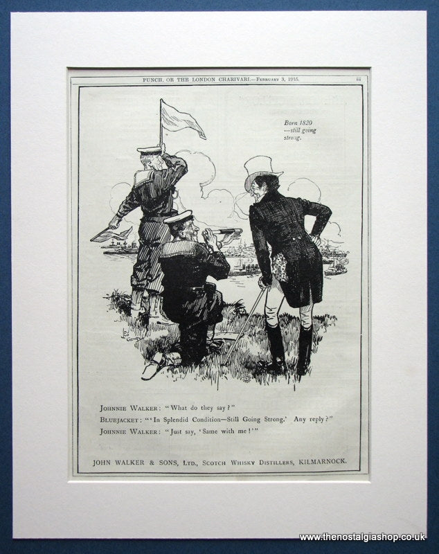 Johnnie Walker Whisky Original advert 1915 (ref AD1029)