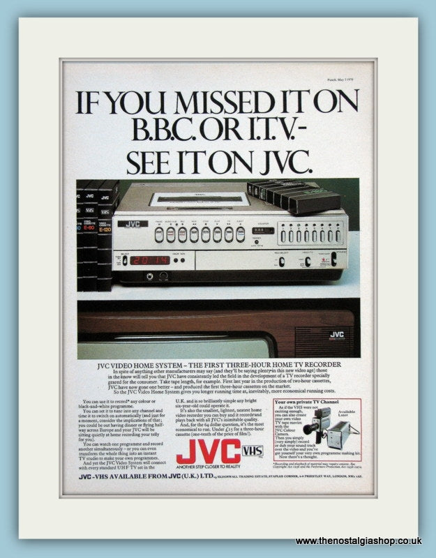 JVC Video Home System Original Advert 1978 (ref AD3005)