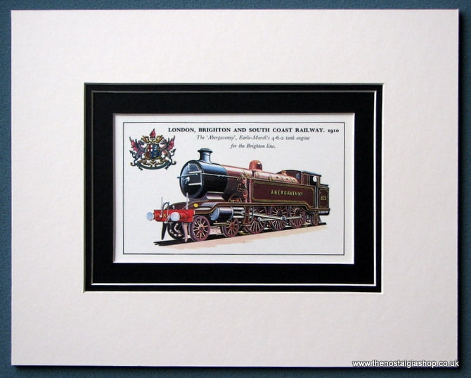 London,Brighton And South Coast Railway The Abergavenny 1910 Mounted Print (ref SP6)