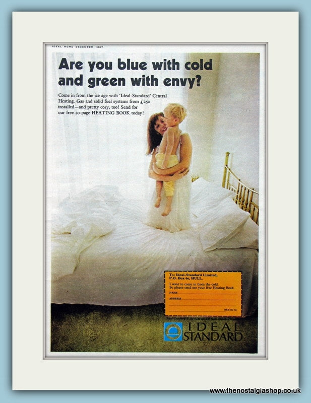Ideal Standard Central Heating. Original Advert 1967 (ref AD2584)
