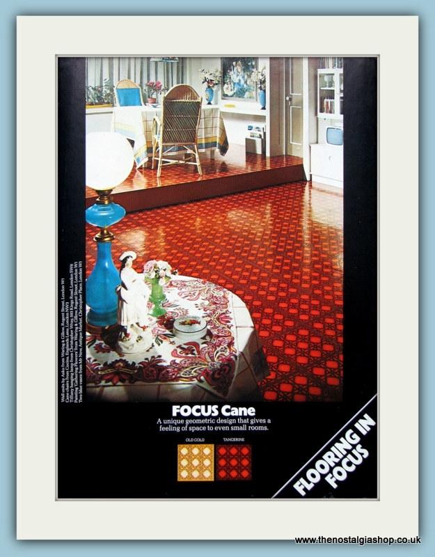 Focus Flooring. Set of 2 Original Adverts 1975 (ref AD2535)