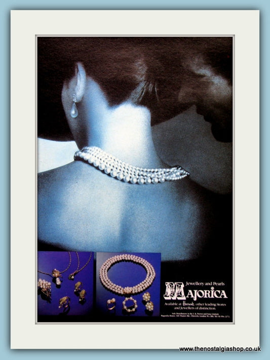 Majorica Jewellery And Pearls Original Advert 1983 (ref AD6226)