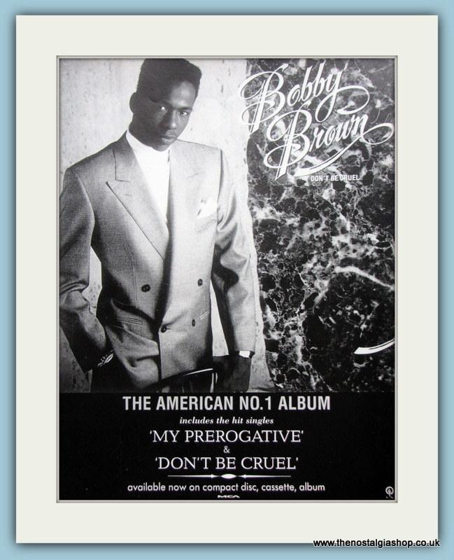 Bobby Brown Don't Be Cruel Set Of 2 Original Music Adverts 1988 (ref AD3454)