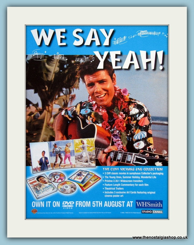Cliff Richards DVD Collection Original Music Advert 2002 (ref AD3799)