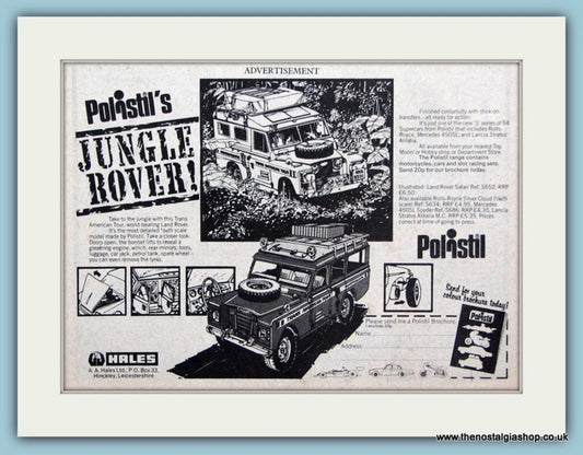 Polistil Toy Models Jungle Rover Original Advert 1978 (ref AD6393)