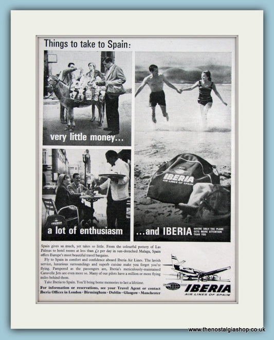 Iberia Airline Original Advert 1964 (ref AD2145)