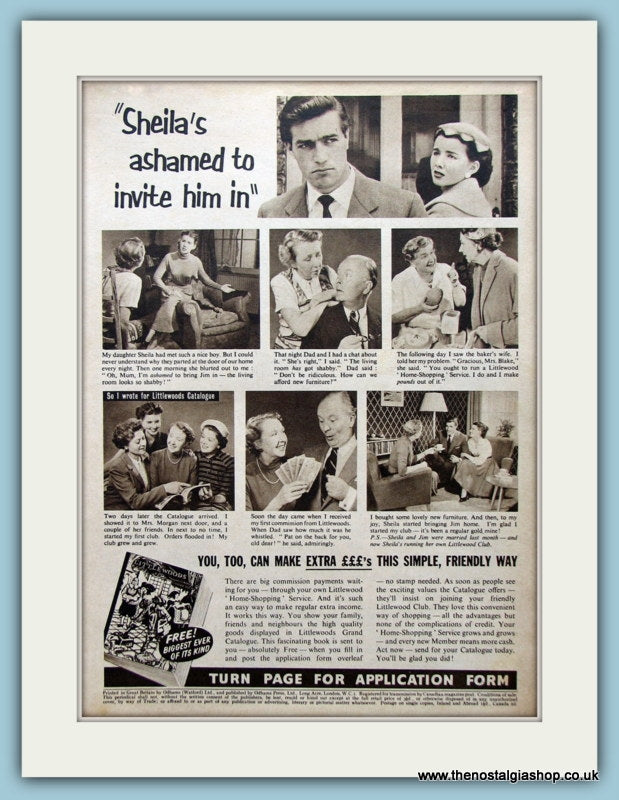 Littlewoods Catalogue Original Advert 1955 (ref AD4557)