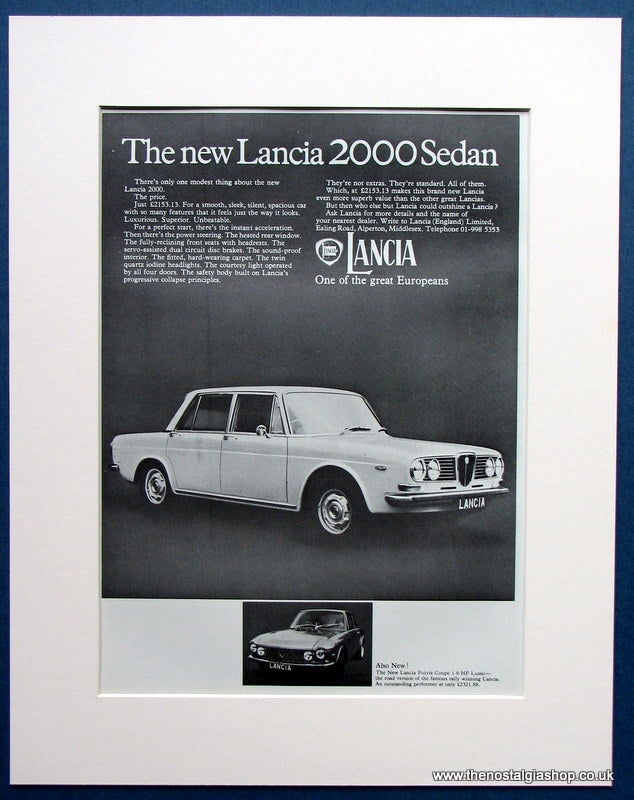 Lancia 2000 Sedan 1971 Original Advert (ref AD 1672)