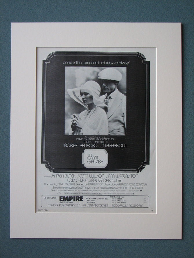 The Great Gatsby 1974 Original advert (ref AD502)