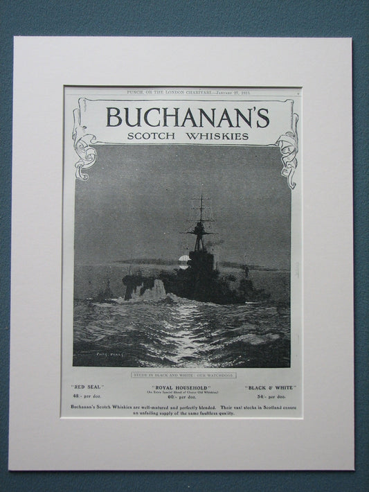 Buchanans Scotch Whiskies set of 2 Original adverts 1915 (ref AD833)