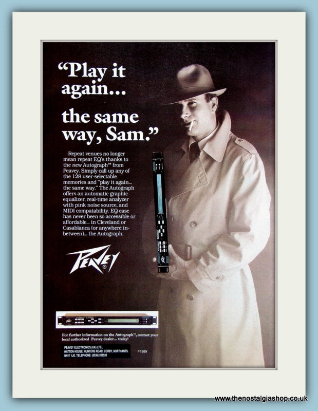 Peavey Electronics 'Autograph' Graphic Equalizer Original Advert 1990 (ref AD2676)