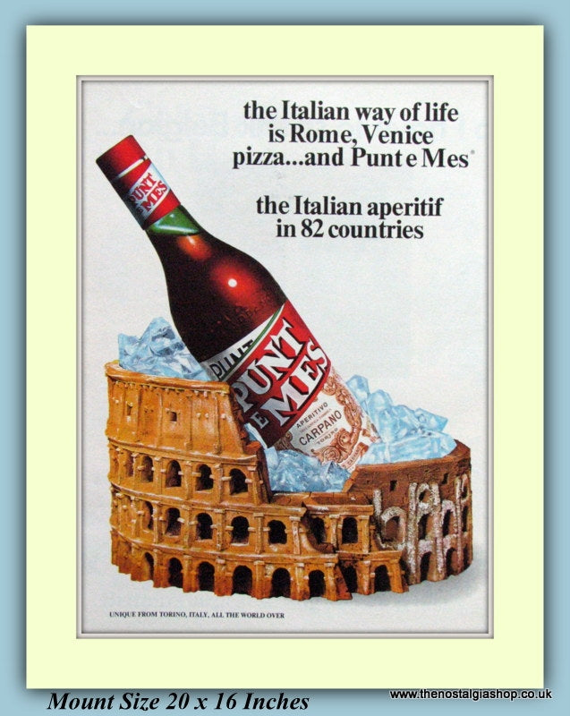 Punt e Mes Italian Drink Original Advert 1970 (ref AD9333)
