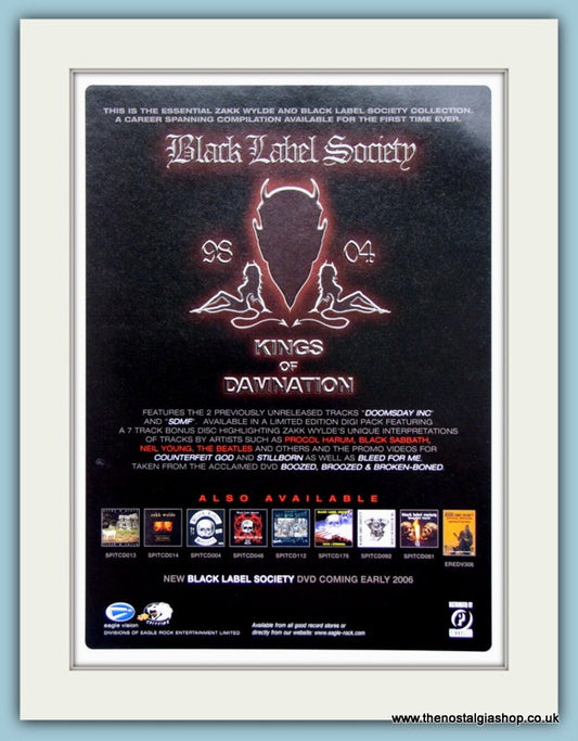 Black Label Society Kings Of Damnation Original Music Advert 2004 (ref AD3580)