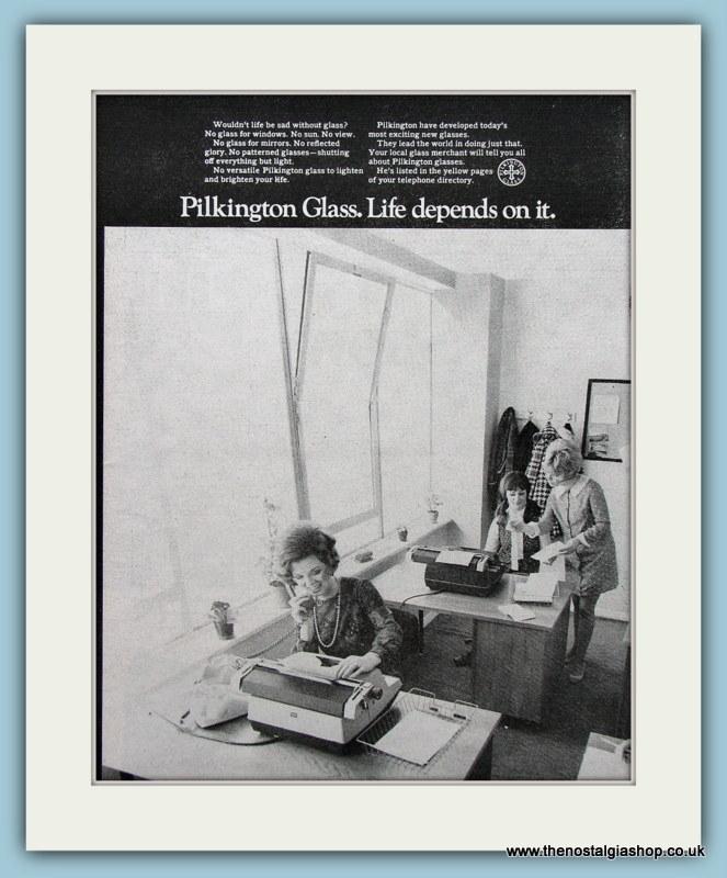 Pilkington Glass Set Of 2 Original Adverts 1969 (ref AD36668)