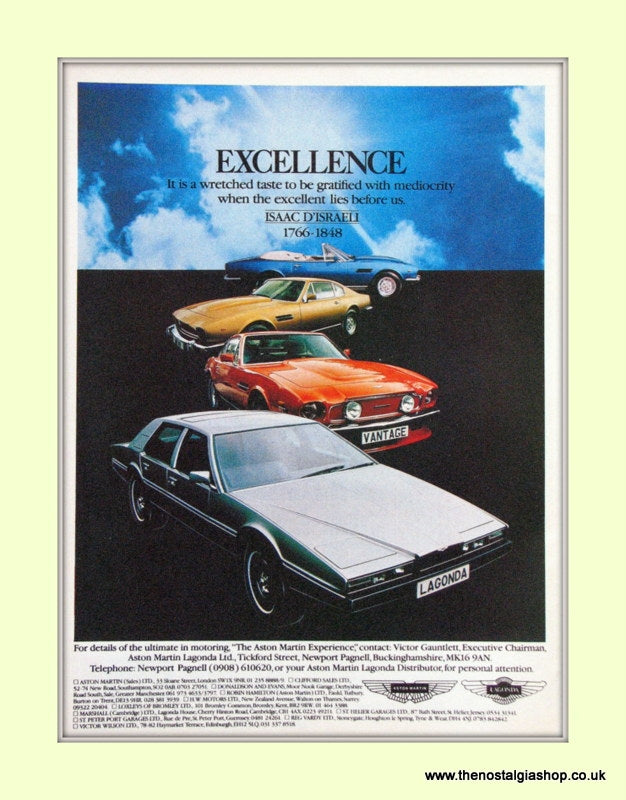 Lagonda Aston Martin Original Advert 1982 (ref AD6744)