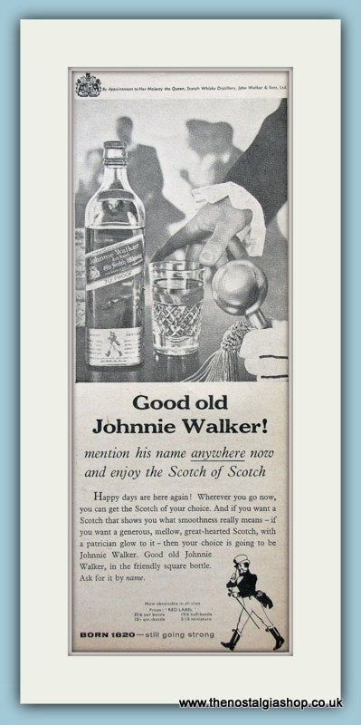 Johnnie Walker Scotch. Original Advert 1959 (ref AD6056)
