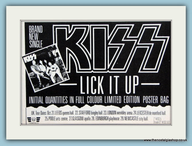 Kiss. Lick It Up. Original Advert 1983 (ref AD1861) – The