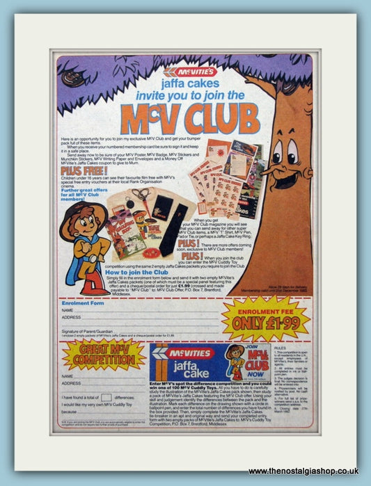 McVities Jaffa Cakes Offer Original Advert 1982 (ref AD2616)