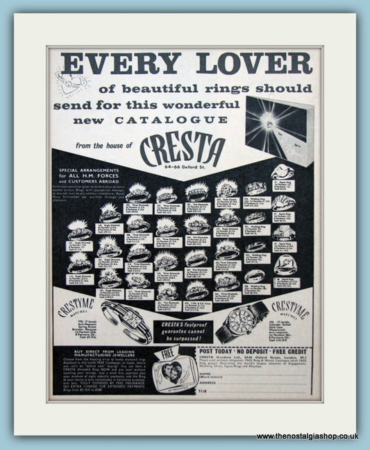 Cresta Diamond Rings Original Advert 1967 (ref AD6189)